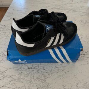 ADIDAS SAMBA OG CLASSIC BLACK WHITE GUM SOLE SNEAKERS SIZE 10